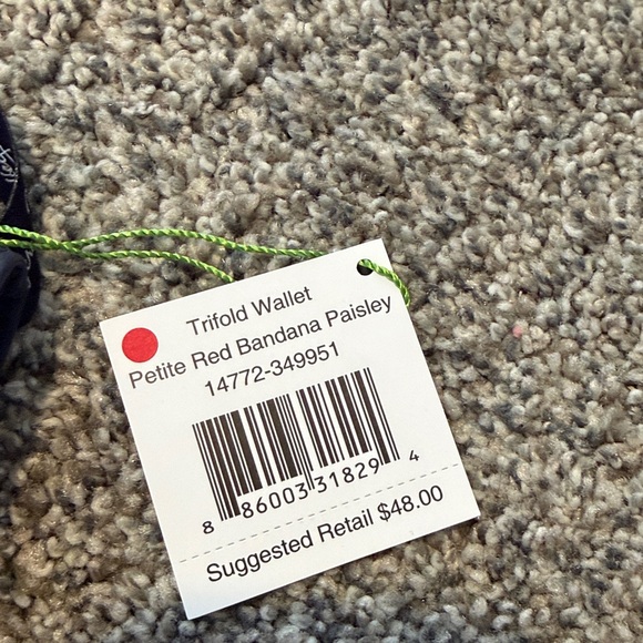 Red and Black Paisley Vera Bradley Wallet - Picture 3 of 3